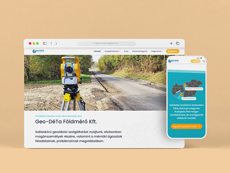 Honlap slider, weblap tervezést ábrázoló képernyőfotókkal, Dekorill Kft. Pécs, tablet nézet